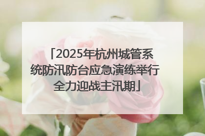 2025年杭州城管系统防汛防台应急演练举行 全力迎战主汛期