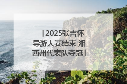 2025张吉怀导游大赛结束 湘西州代表队夺冠