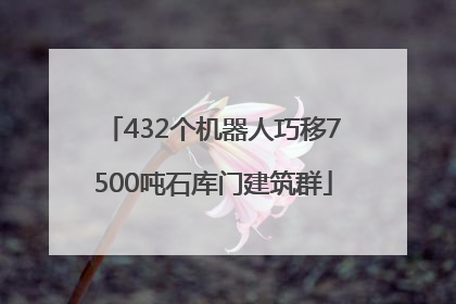 432个机器人巧移7500吨石库门建筑群