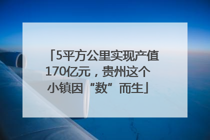 5平方公里实现产值170亿元，贵州这个小镇因“数”而生
