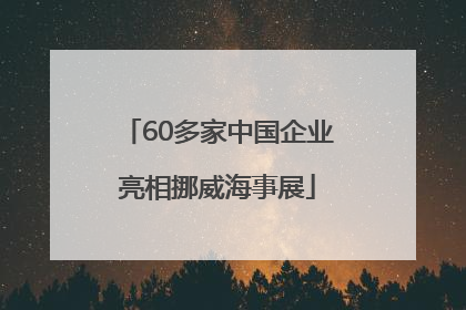 60多家中国企业亮相挪威海事展