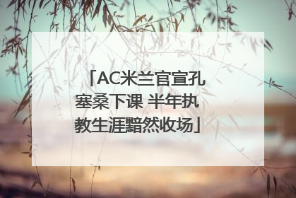 AC米兰官宣孔塞桑下课 半年执教生涯黯然收场