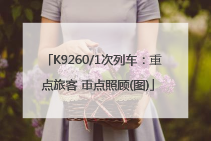 K9260/1次列车：重点旅客 重点照顾(图)